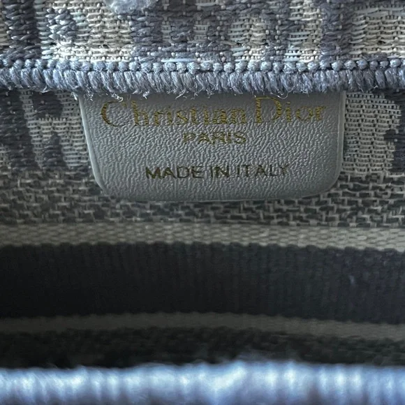 Dior Gray and Cream Designer Tote - Picture 4 of 7